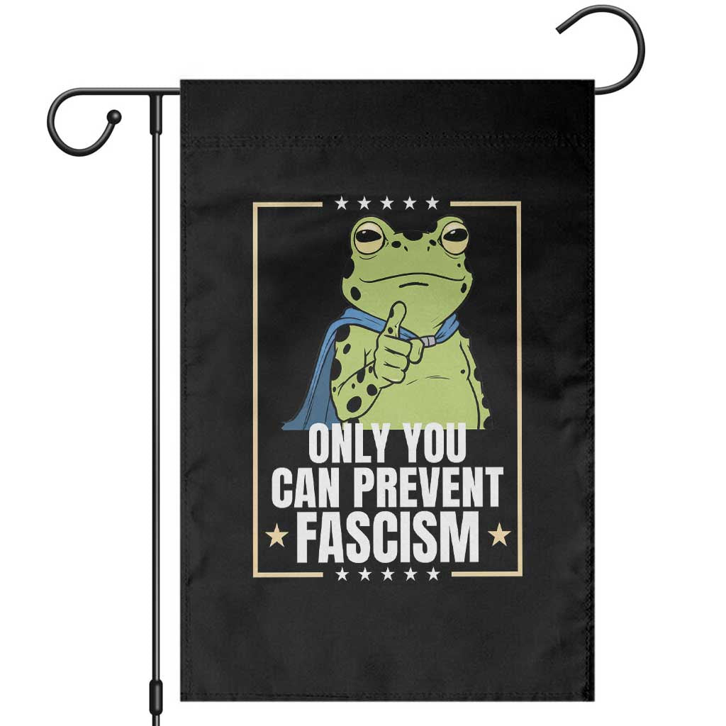 Only You Can Prevent Fascism Patriotic Frog Garden Flag Resist Protest Poster - Wonder Print Shop