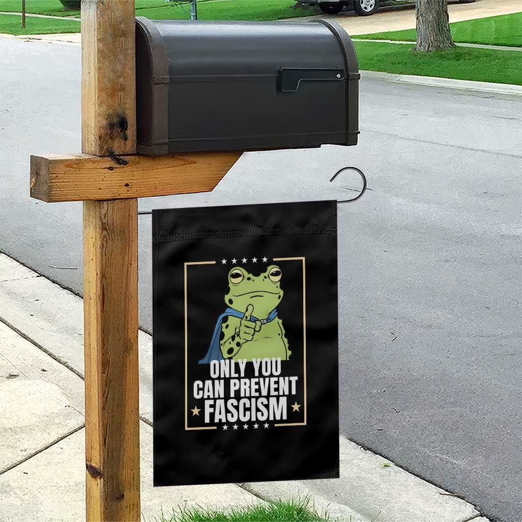 Only You Can Prevent Fascism Patriotic Frog Garden Flag Resist Protest Poster - Wonder Print Shop