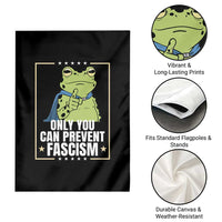 Only You Can Prevent Fascism Patriotic Frog Garden Flag Resist Protest Poster - Wonder Print Shop