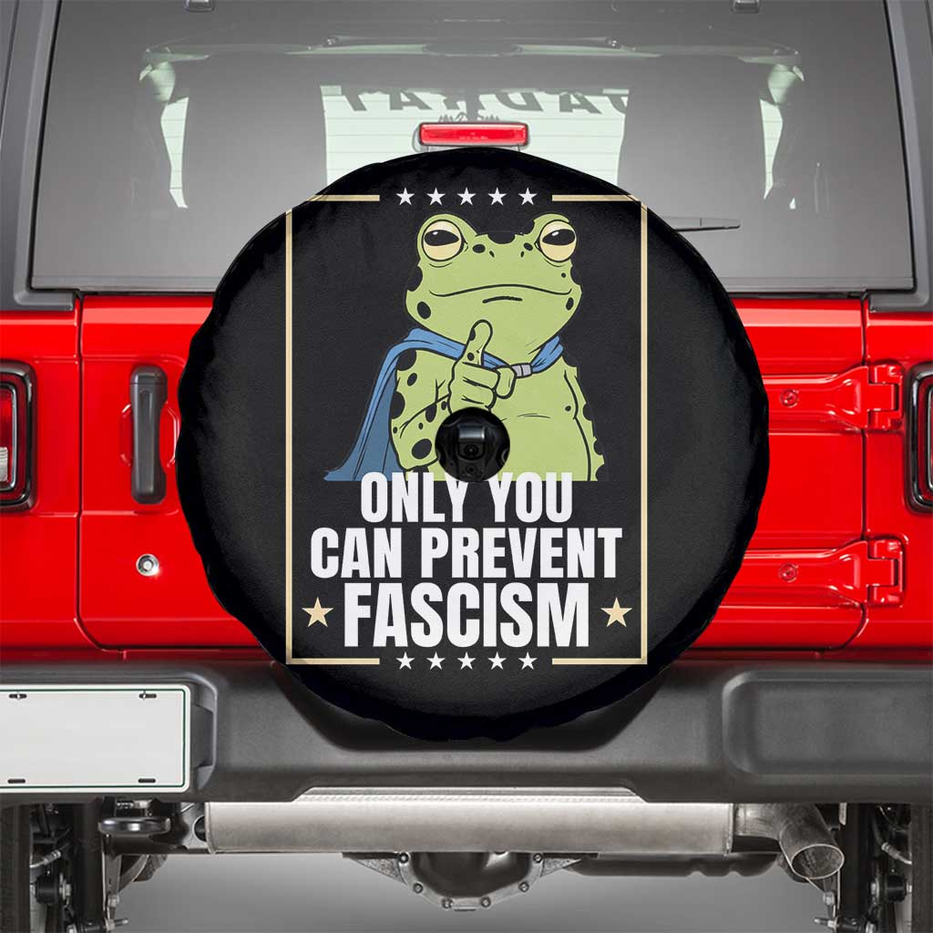 Only You Can Prevent Fascism Patriotic Frog Spare Tire Cover Resist Protest Poster - Wonder Print Shop