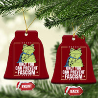 Only You Can Prevent Fascism Patriotic Frog Ceramic Ornament Resist Protest Poster - Wonder Print Shop
