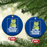 Only You Can Prevent Fascism Patriotic Frog Ceramic Ornament Resist Protest Poster - Wonder Print Shop
