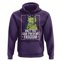 Only You Can Prevent Fascism Patriotic Frog Hoodie Resist Protest Poster - Wonder Print Shop
