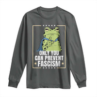 Only You Can Prevent Fascism Patriotic Frog Long Sleeve Shirt Resist Protest Poster - Wonder Print Shop