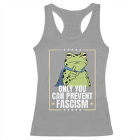 Only You Can Prevent Fascism Patriotic Frog Racerback Tank Top Resist Protest Poster - Wonder Print Shop