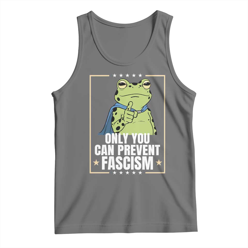 Only You Can Prevent Fascism Patriotic Frog Tank Top Resist Protest Poster - Wonder Print Shop