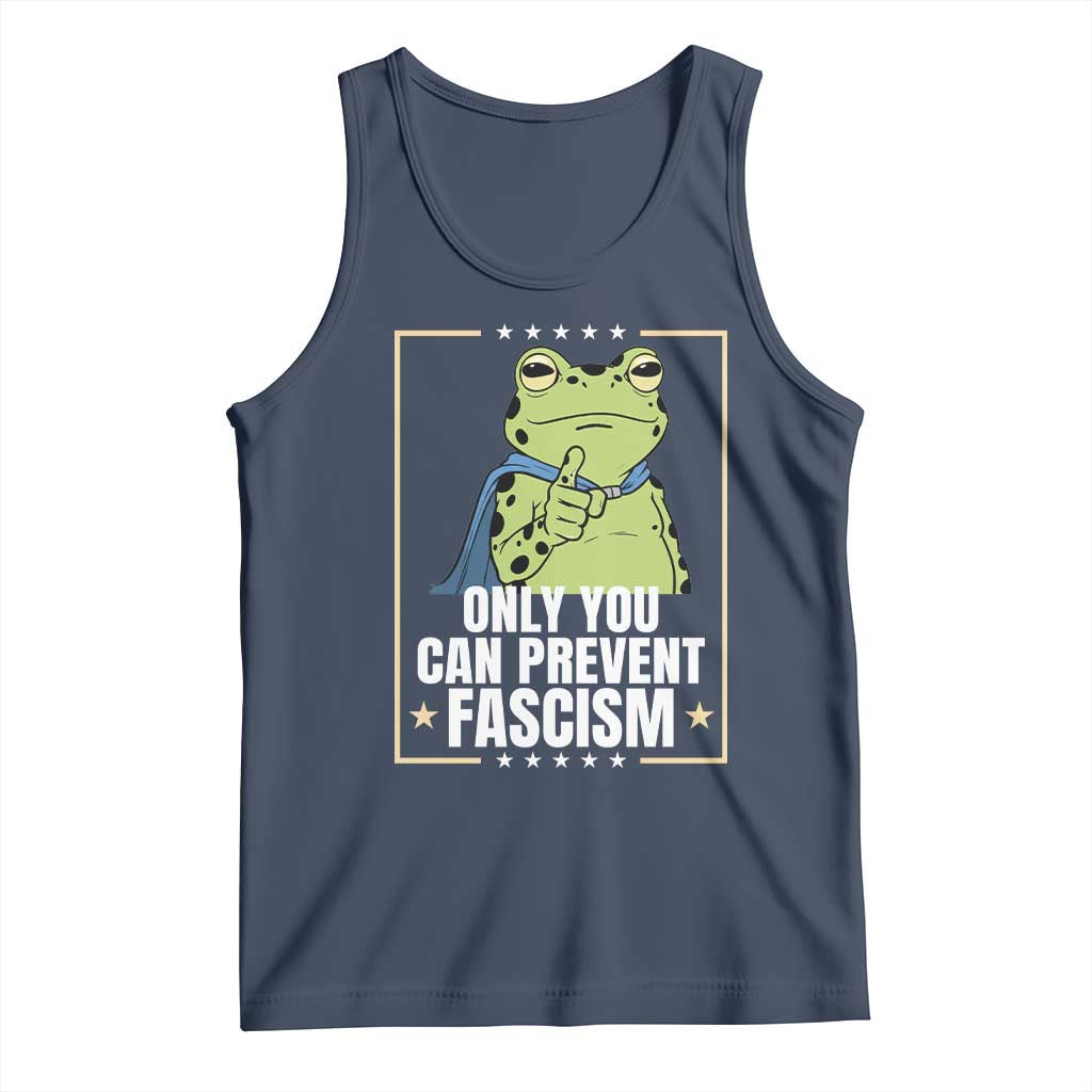 Only You Can Prevent Fascism Patriotic Frog Tank Top Resist Protest Poster - Wonder Print Shop