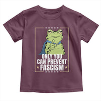 Only You Can Prevent Fascism Patriotic Frog Toddler T Shirt Resist Protest Poster - Wonder Print Shop