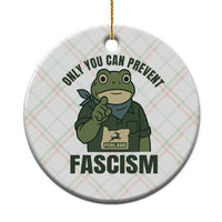 Only You Can Prevent Fascism Portland Frog Ceramic Ornament Resist Protest Forest Ranger - Wonder Print Shop