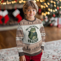 Only You Can Prevent Fascism Portland Frog Ugly Christmas Sweater Resist Protest Forest Ranger - Wonder Print Shop