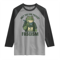 Only You Can Prevent Fascism Portland Frog Raglan Shirt Resist Protest Forest Ranger - Wonder Print Shop