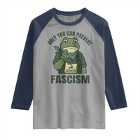 Only You Can Prevent Fascism Portland Frog Raglan Shirt Resist Protest Forest Ranger - Wonder Print Shop