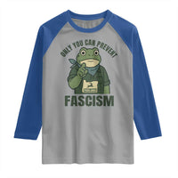 Only You Can Prevent Fascism Portland Frog Raglan Shirt Resist Protest Forest Ranger - Wonder Print Shop