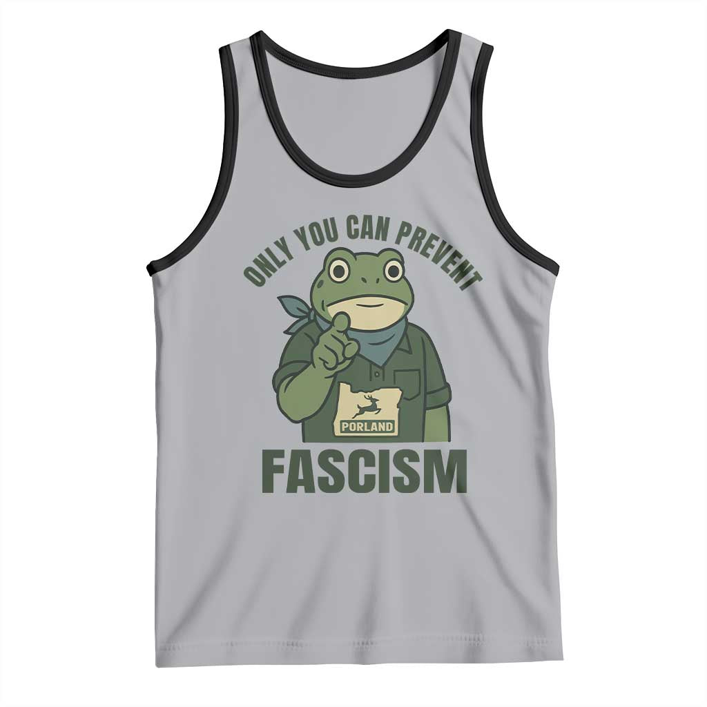 Only You Can Prevent Fascism Portland Frog Tank Top Resist Protest Forest Ranger - Wonder Print Shop