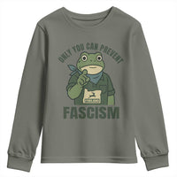 Only You Can Prevent Fascism Portland Frog Youth Sweatshirt Resist Protest Forest Ranger - Wonder Print Shop