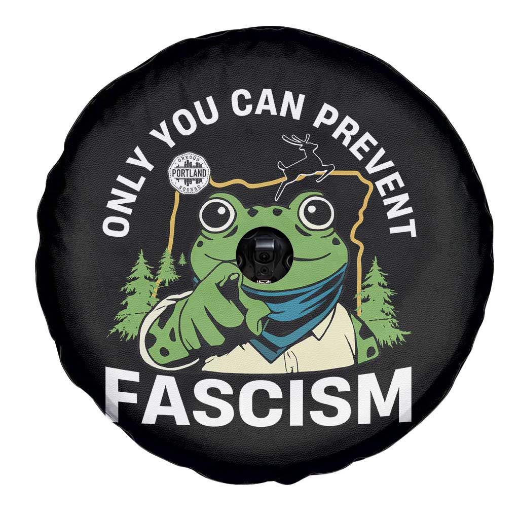 Only You Can Prevent Fascism Portland Frog Spare Tire Cover Resist Protest Scenic Edition - Wonder Print Shop