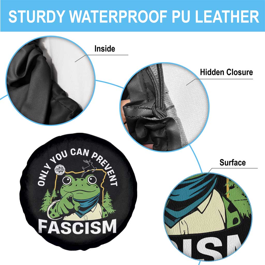 Only You Can Prevent Fascism Portland Frog Spare Tire Cover Resist Protest Scenic Edition - Wonder Print Shop