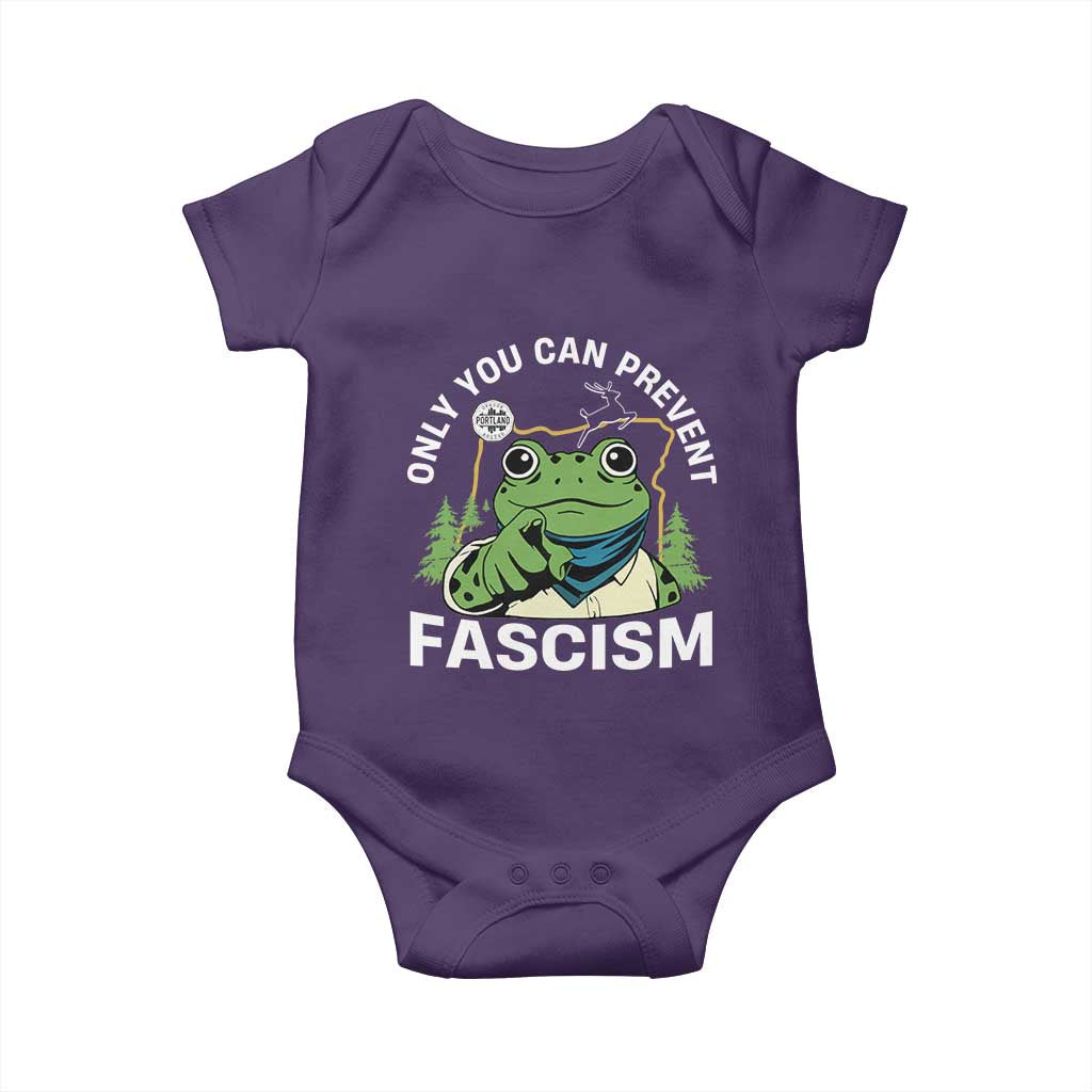 Only You Can Prevent Fascism Portland Frog Baby Onesie Resist Protest Scenic Edition - Wonder Print Shop