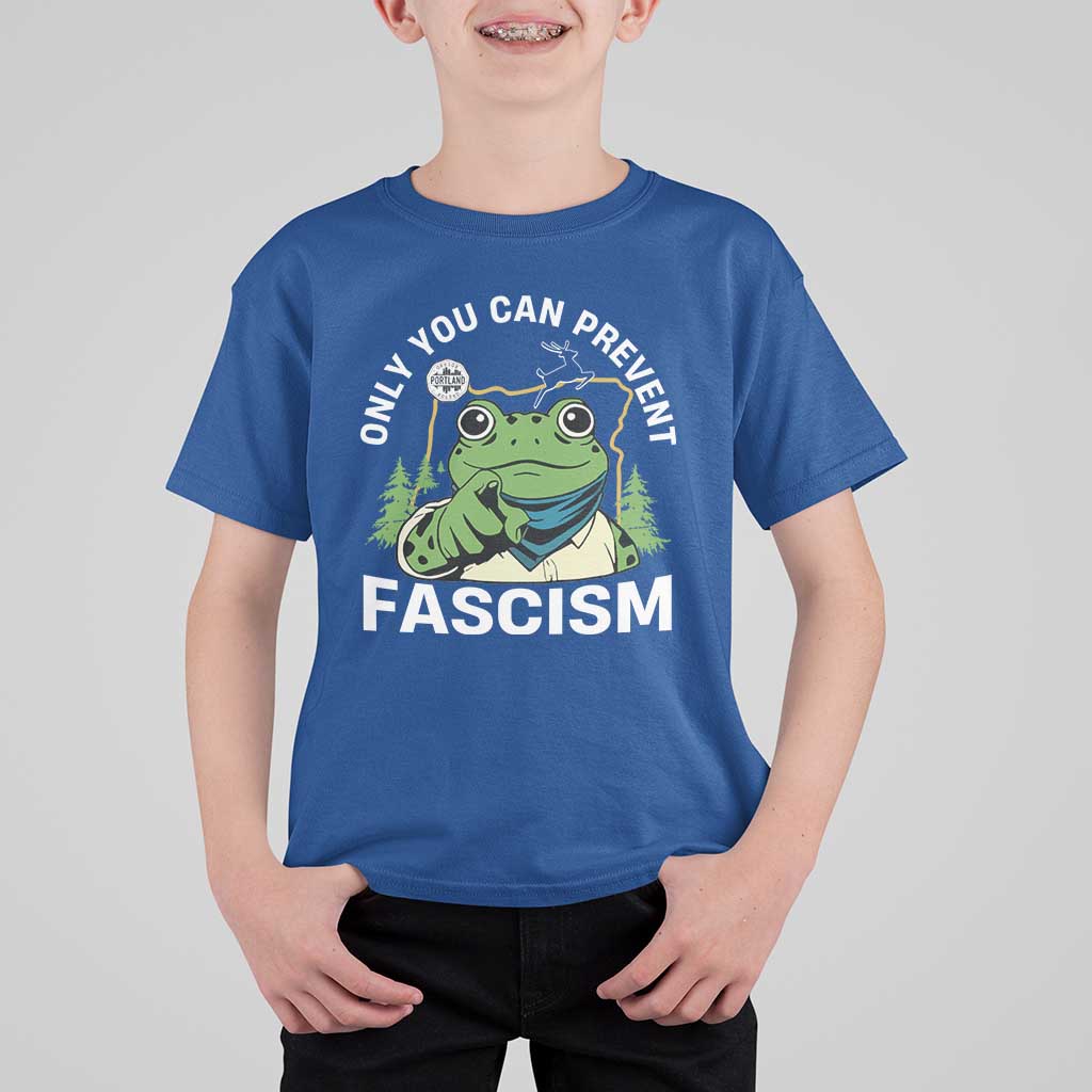 Only You Can Prevent Fascism Portland Frog T Shirt For Kid Resist Protest Scenic Edition - Wonder Print Shop
