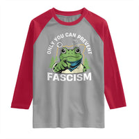 Only You Can Prevent Fascism Portland Frog Raglan Shirt Resist Protest Scenic Edition - Wonder Print Shop