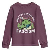Only You Can Prevent Fascism Portland Frog Youth Sweatshirt Resist Protest Scenic Edition - Wonder Print Shop