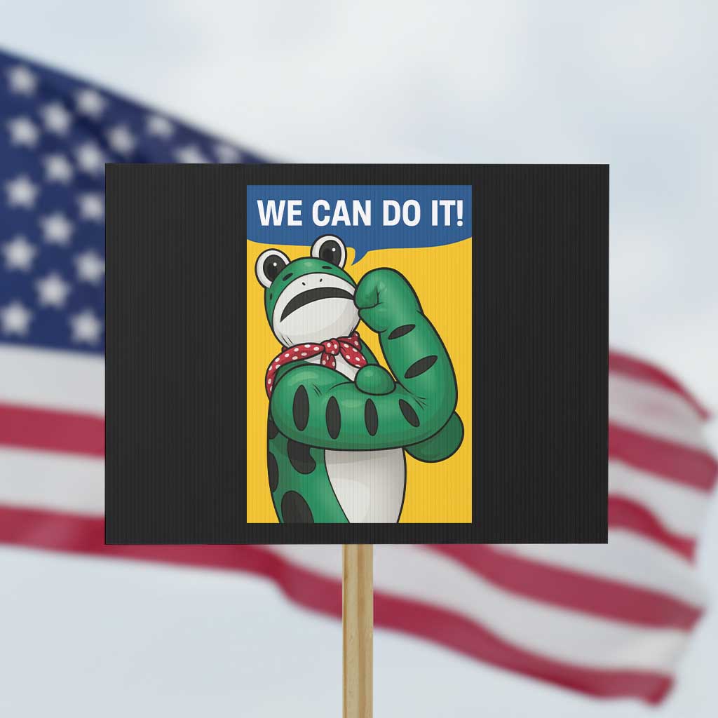 We Can Do It Rosie Frog Protest Sign Resist Protest Parody Feminist Retro Poster - Wonder Print Shop