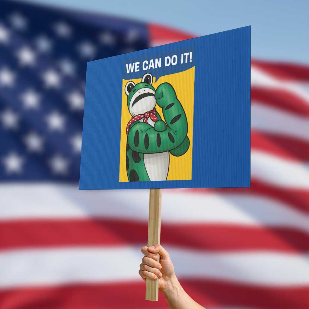 We Can Do It Rosie Frog Protest Sign Resist Protest Parody Feminist Retro Poster - Wonder Print Shop