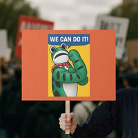 We Can Do It Rosie Frog Protest Sign Resist Protest Parody Feminist Retro Poster - Wonder Print Shop