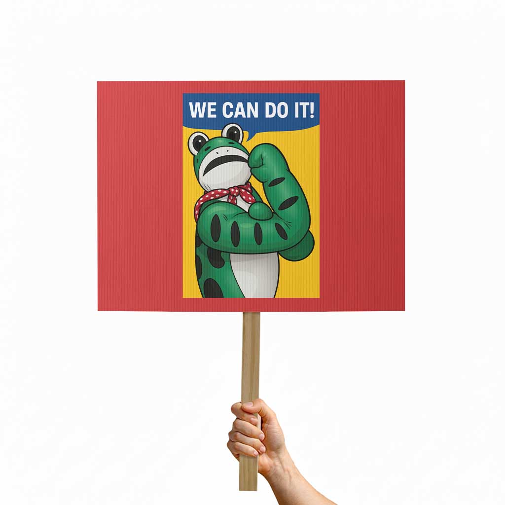 We Can Do It Rosie Frog Protest Sign Resist Protest Parody Feminist Retro Poster - Wonder Print Shop