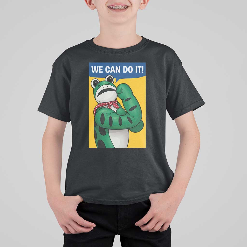 We Can Do It Rosie Frog T Shirt For Kid Resist Protest Parody Feminist Retro Poster - Wonder Print Shop