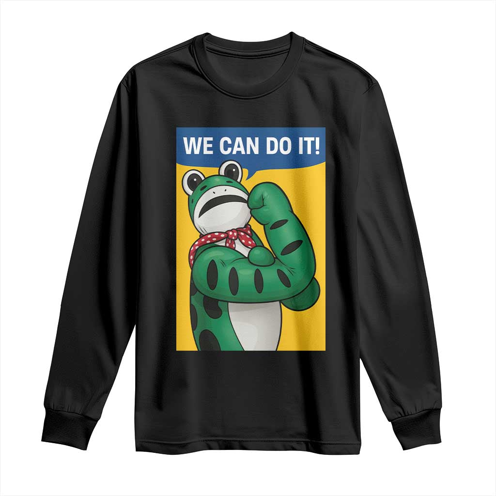 We Can Do It Rosie Frog Long Sleeve Shirt Resist Protest Parody Feminist Retro Poster - Wonder Print Shop