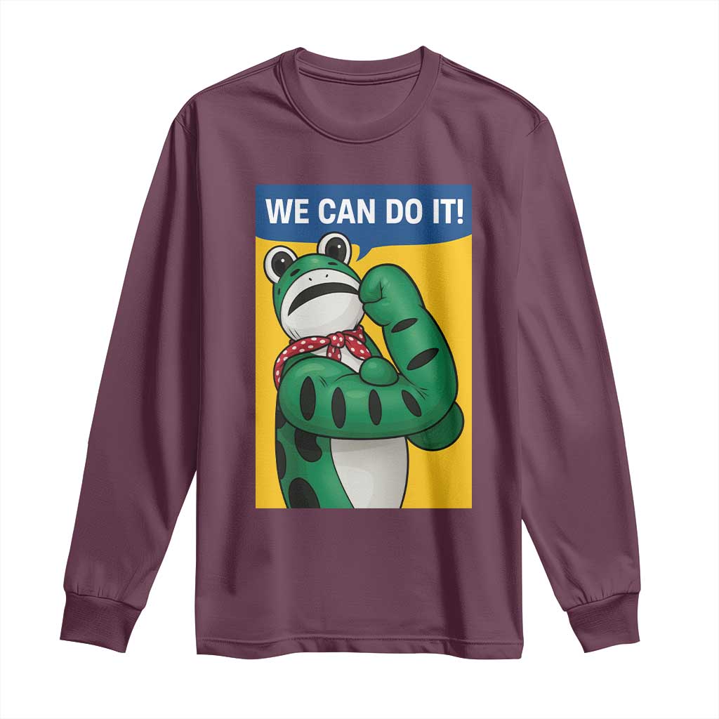 We Can Do It Rosie Frog Long Sleeve Shirt Resist Protest Parody Feminist Retro Poster - Wonder Print Shop