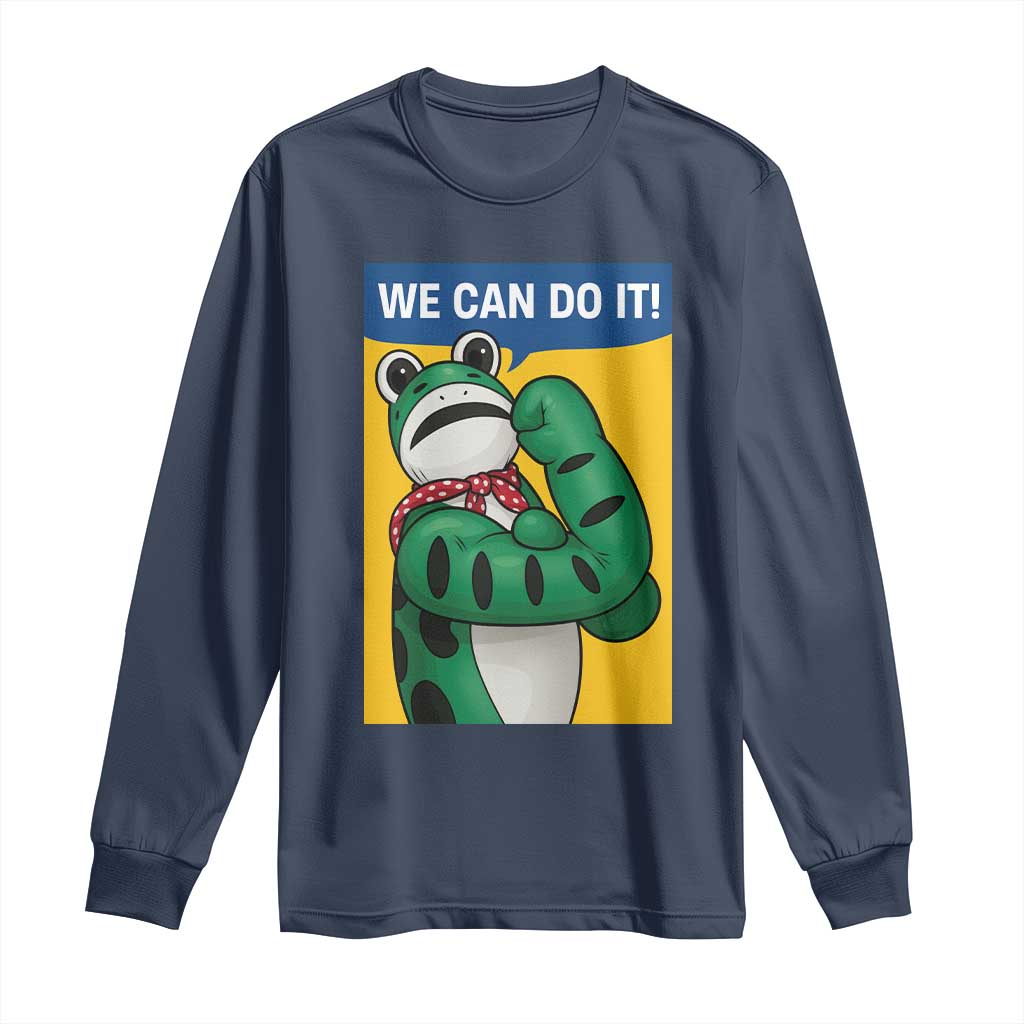 We Can Do It Rosie Frog Long Sleeve Shirt Resist Protest Parody Feminist Retro Poster - Wonder Print Shop