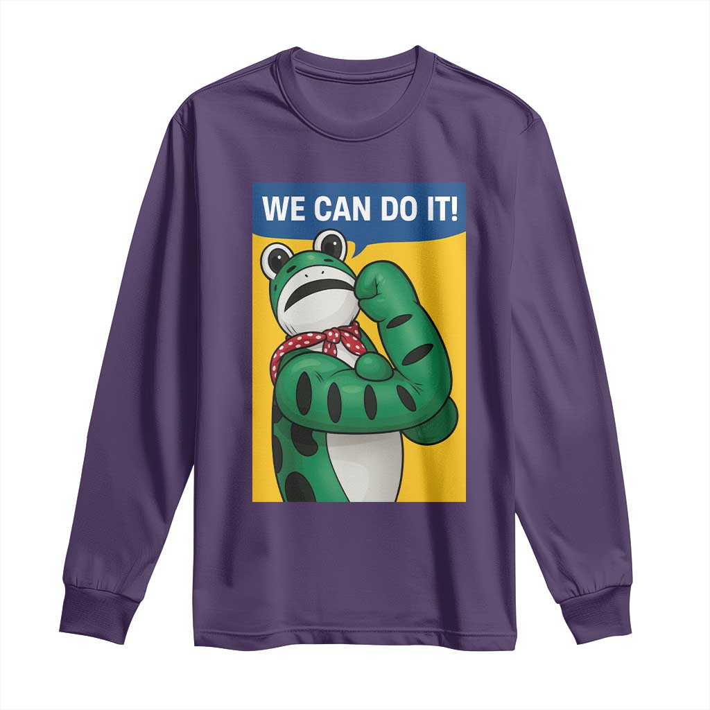 We Can Do It Rosie Frog Long Sleeve Shirt Resist Protest Parody Feminist Retro Poster - Wonder Print Shop
