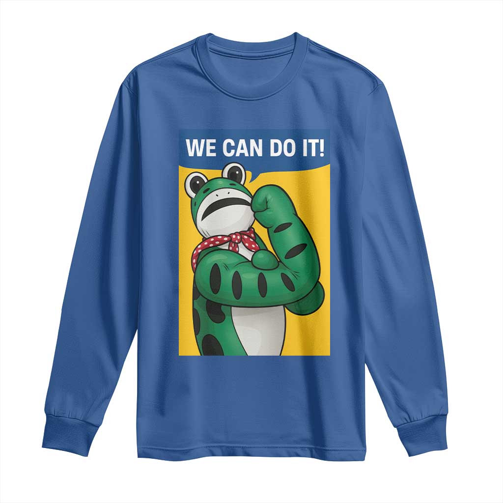 We Can Do It Rosie Frog Long Sleeve Shirt Resist Protest Parody Feminist Retro Poster - Wonder Print Shop