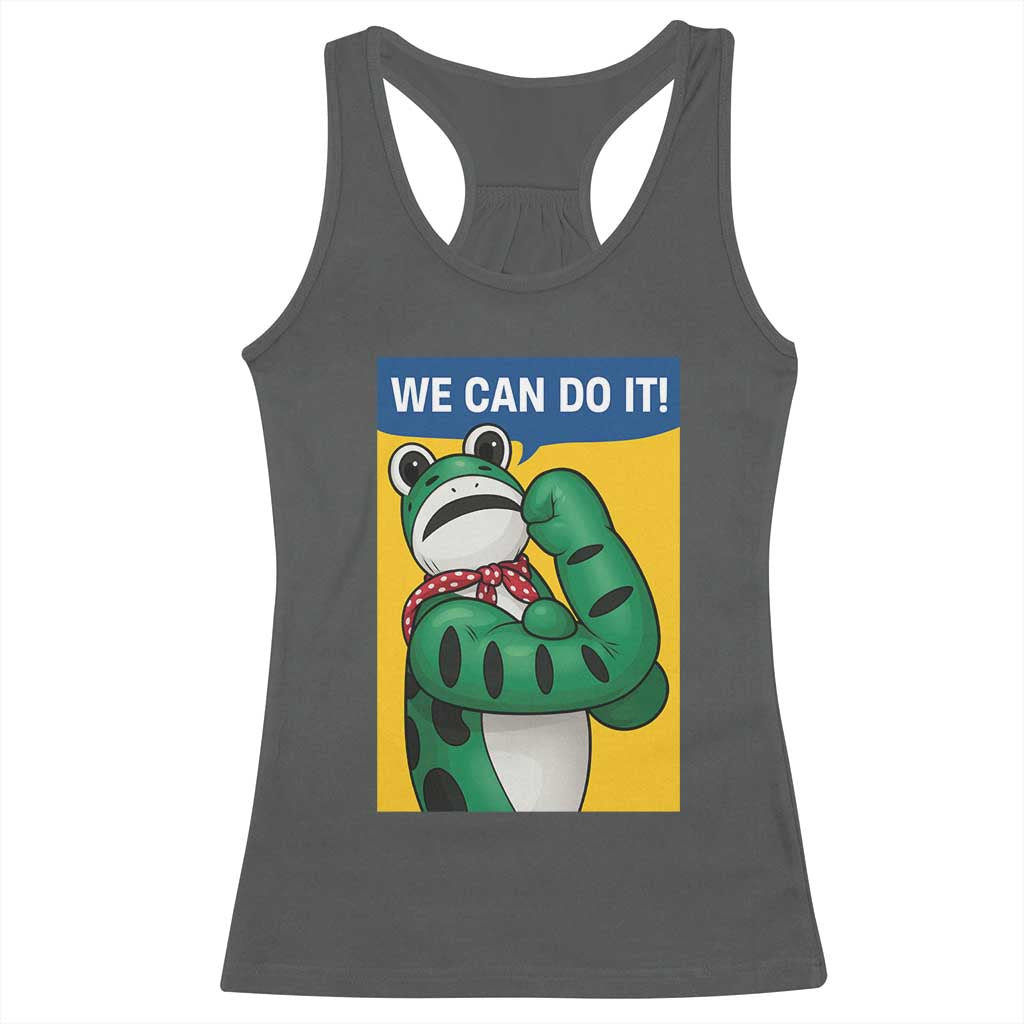 We Can Do It Rosie Frog Racerback Tank Top Resist Protest Parody Feminist Retro Poster - Wonder Print Shop