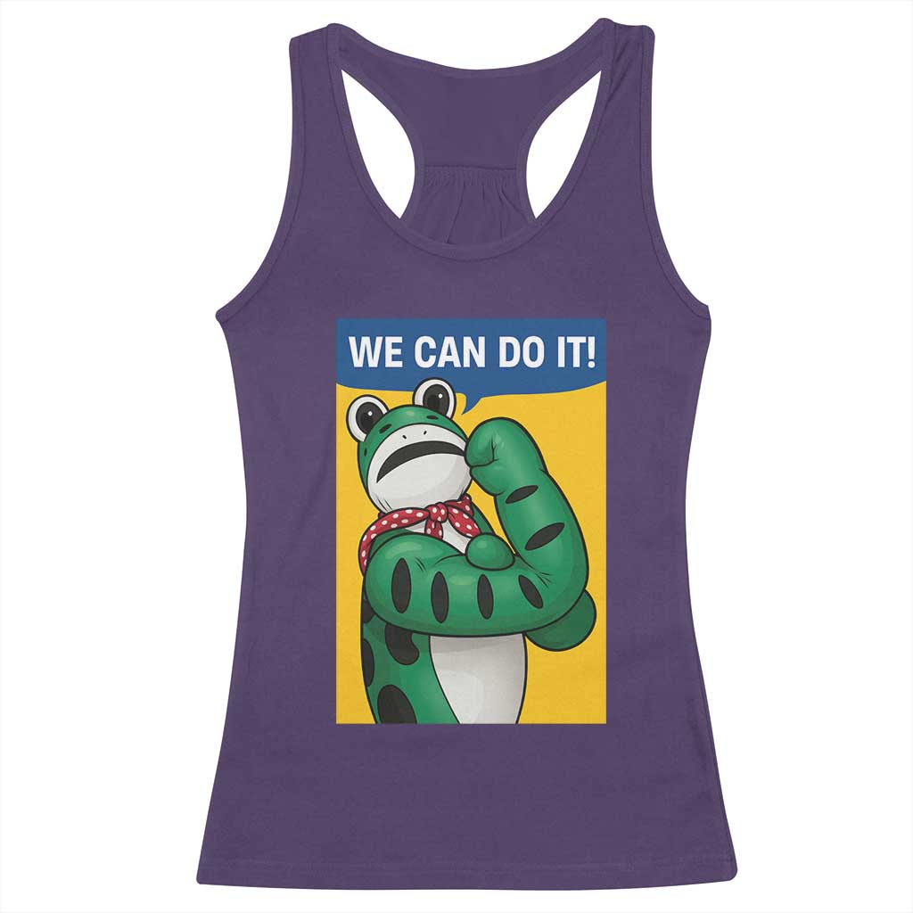 We Can Do It Rosie Frog Racerback Tank Top Resist Protest Parody Feminist Retro Poster - Wonder Print Shop
