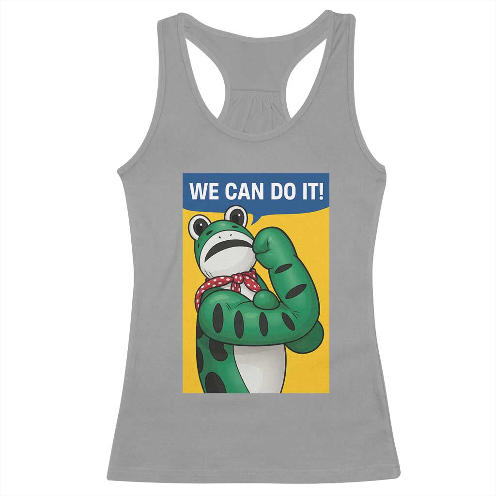 We Can Do It Rosie Frog Racerback Tank Top Resist Protest Parody Feminist Retro Poster - Wonder Print Shop