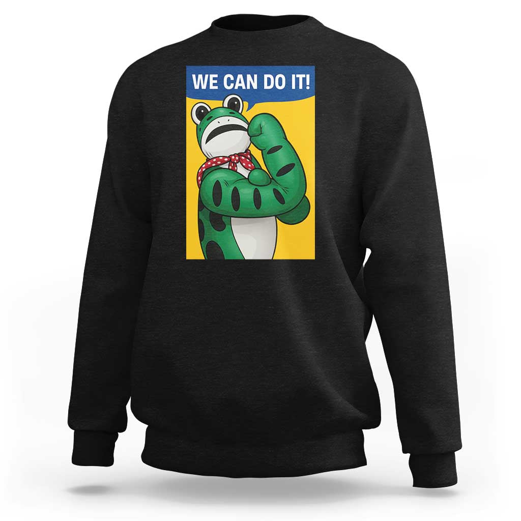We Can Do It Rosie Frog Sweatshirt Resist Protest Parody Feminist Retro Poster - Wonder Print Shop