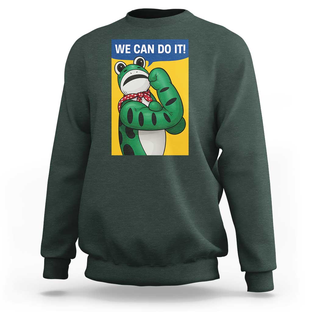 We Can Do It Rosie Frog Sweatshirt Resist Protest Parody Feminist Retro Poster - Wonder Print Shop