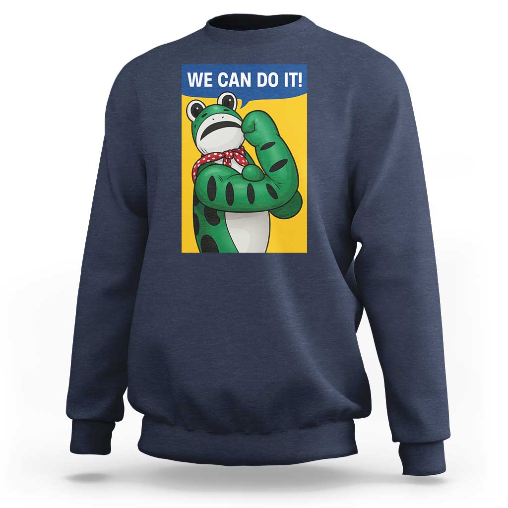 We Can Do It Rosie Frog Sweatshirt Resist Protest Parody Feminist Retro Poster - Wonder Print Shop