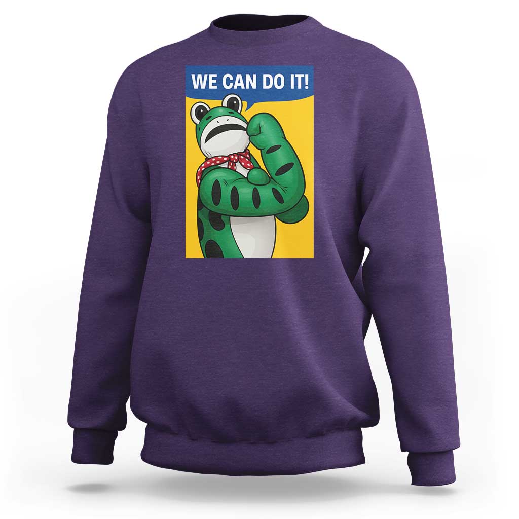 We Can Do It Rosie Frog Sweatshirt Resist Protest Parody Feminist Retro Poster - Wonder Print Shop