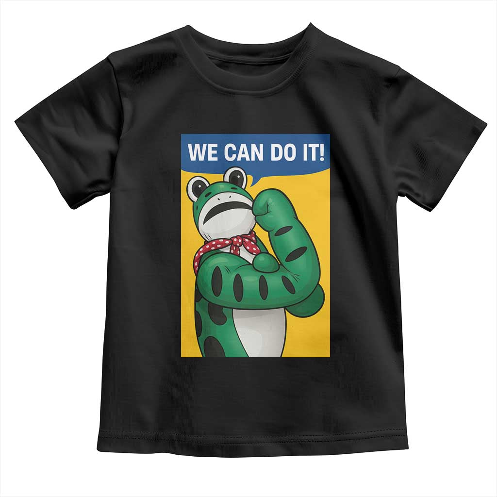 We Can Do It Rosie Frog Toddler T Shirt Resist Protest Parody Feminist Retro Poster - Wonder Print Shop