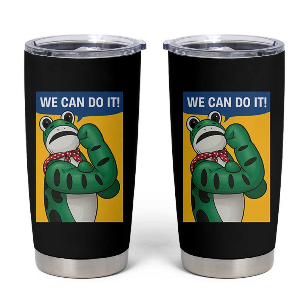 We Can Do It Rosie Frog Tumbler Cup Resist Protest Parody Feminist Retro Poster - Wonder Print Shop
