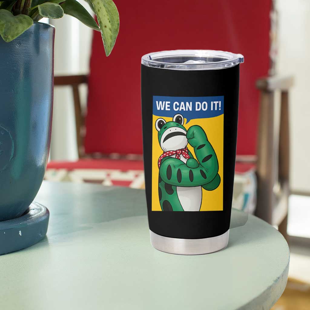 We Can Do It Rosie Frog Tumbler Cup Resist Protest Parody Feminist Retro Poster - Wonder Print Shop
