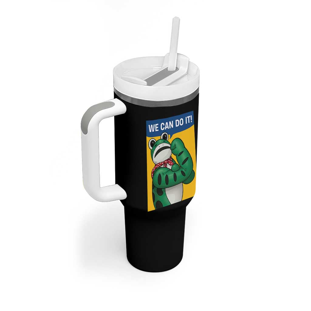 We Can Do It Rosie Frog Tumbler With Handle Resist Protest Parody Feminist Retro Poster - Wonder Print Shop