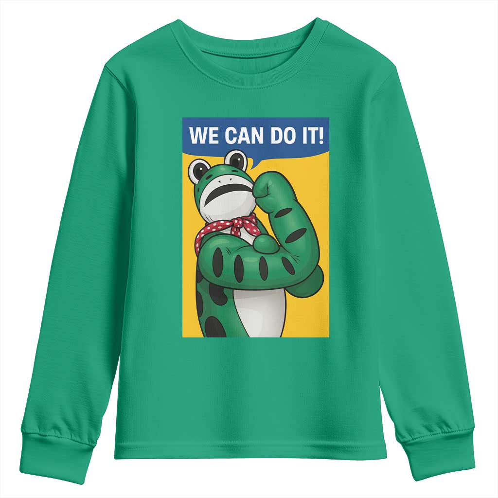 We Can Do It Rosie Frog Youth Sweatshirt Resist Protest Parody Feminist Retro Poster - Wonder Print Shop