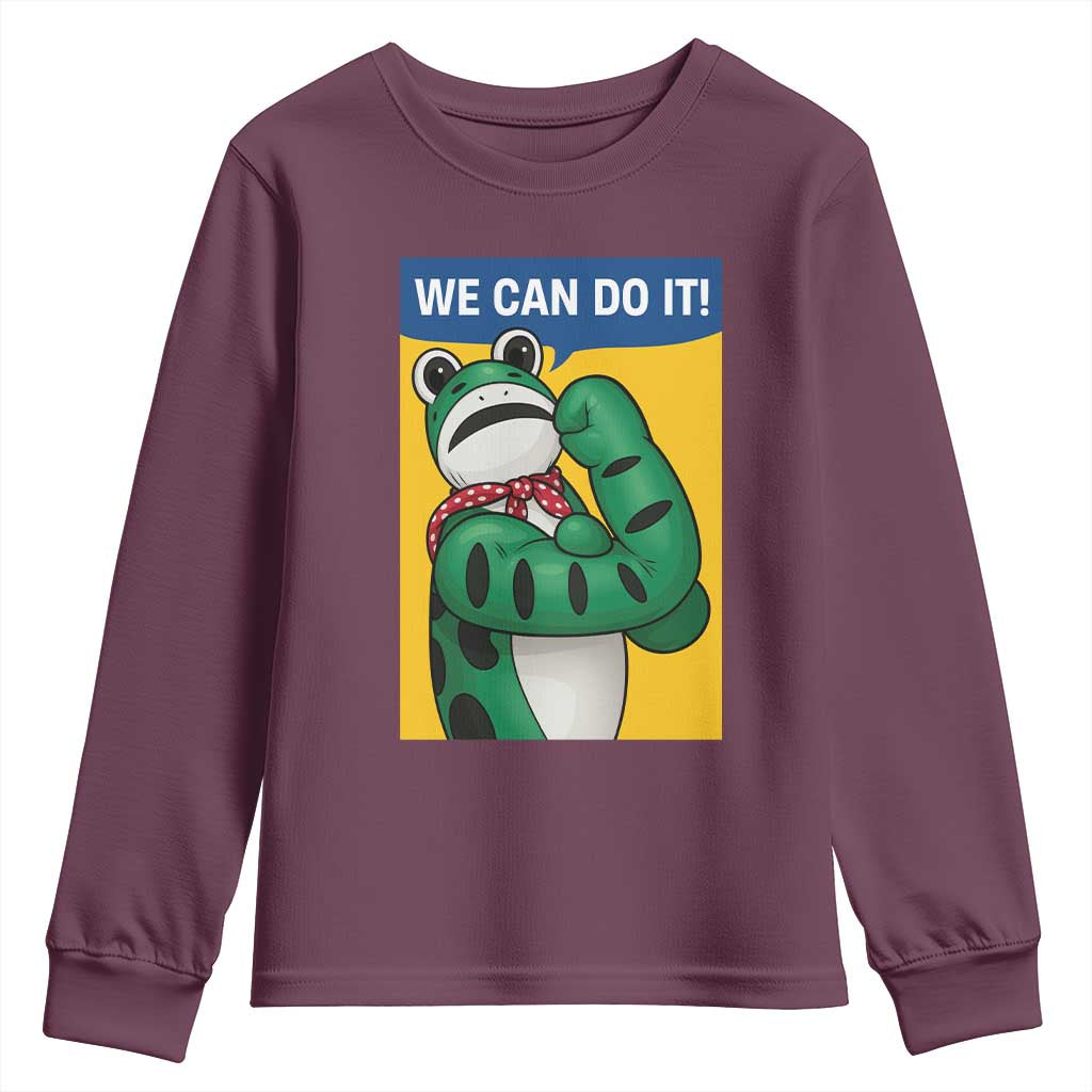 We Can Do It Rosie Frog Youth Sweatshirt Resist Protest Parody Feminist Retro Poster - Wonder Print Shop