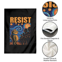 Starry Night Resist Frog Garden Flag Resistance Protest Surreal Art Graphic - Wonder Print Shop