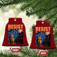 Starry Night Resist Frog Ceramic Ornament Resistance Protest Surreal Art Graphic - Wonder Print Shop